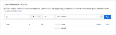 Google Domains Custom Resource Second