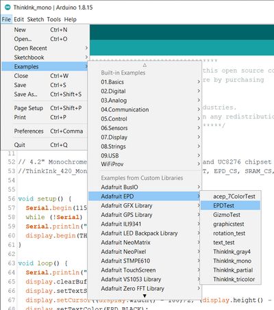Arduino EPD Examples